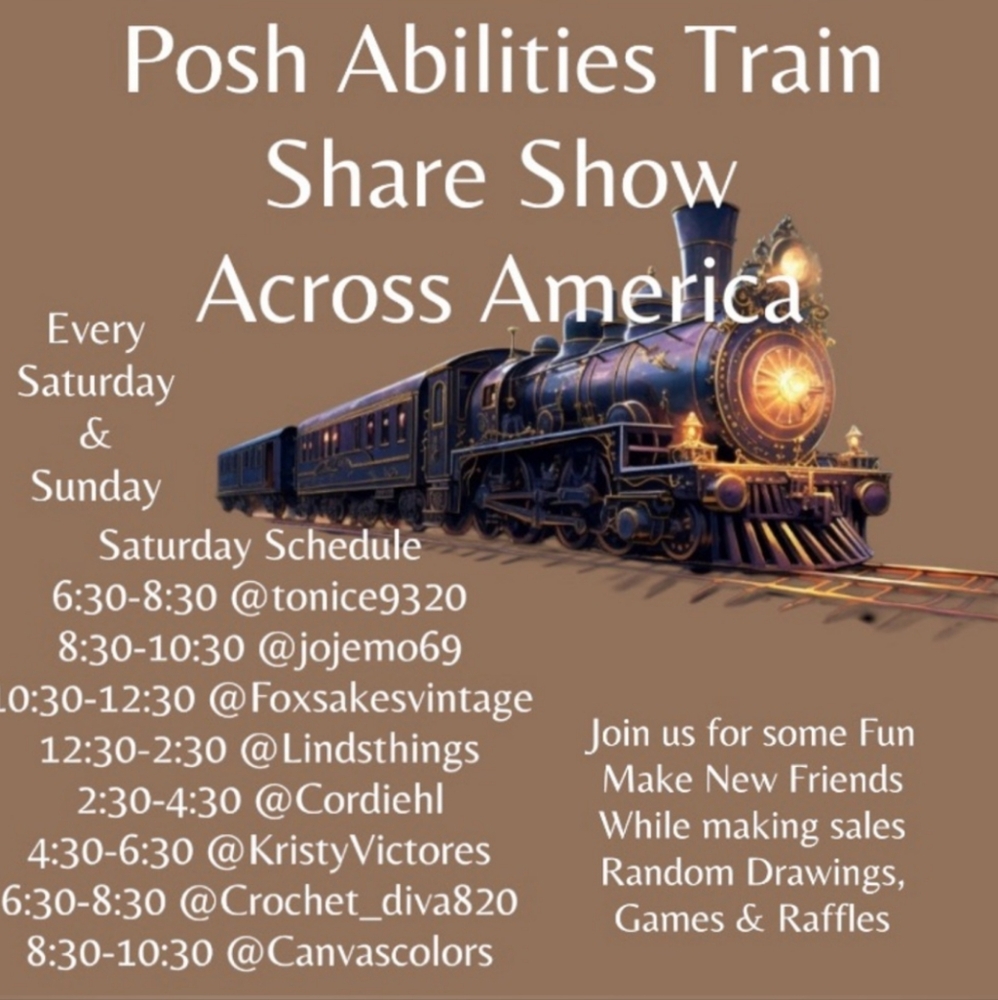 I'm going live 4:30pm-630pm train show flyer like to get notified